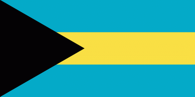 Флаг Багам Багамских островов 